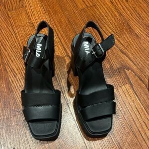 MIA Black Strappy Sandals